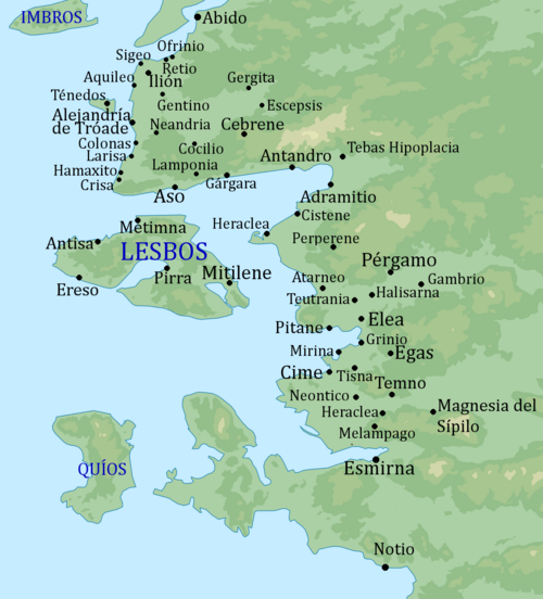 Mapa topograficzna Azji Mniejszej - Eolida