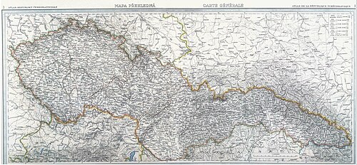 Mapa Czechosłowacji 1935