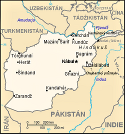 Mapa Afganistanu