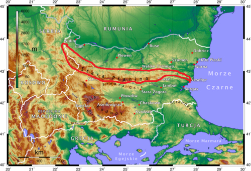 Mapa Bułgarii