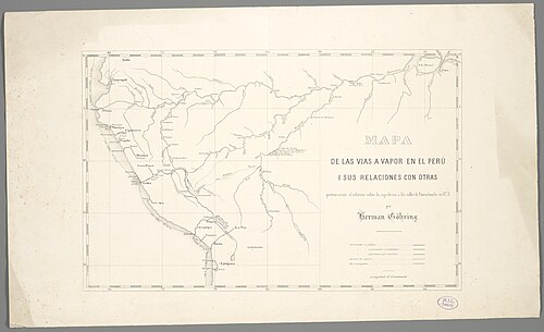 Mapa szlaków parowych w Peru