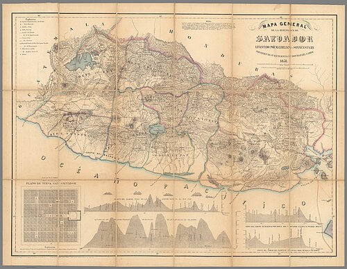 Mapa ogólna Salwadoru (1858)
