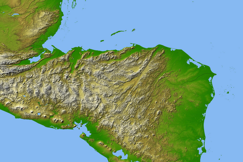 Mapa geograficzna Honduras 33
