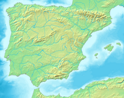 Mapa Mini-Fizyczna Półwyspu Iberyjskiego