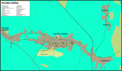 Mapa Piławy Górnej