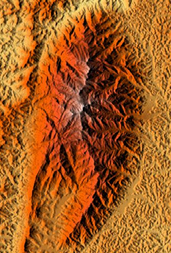 Mapa topograficzna Serra Caparaó