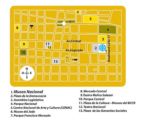 Mapa położenia Muzeum Narodowego CR