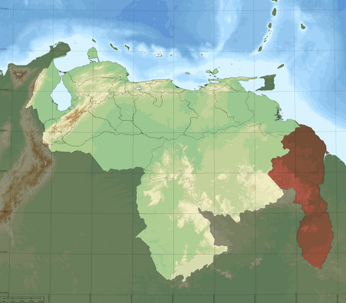 Mapa topograficzna Wenezueli