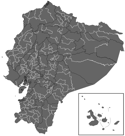 Mapa kantonów Ekwadoru