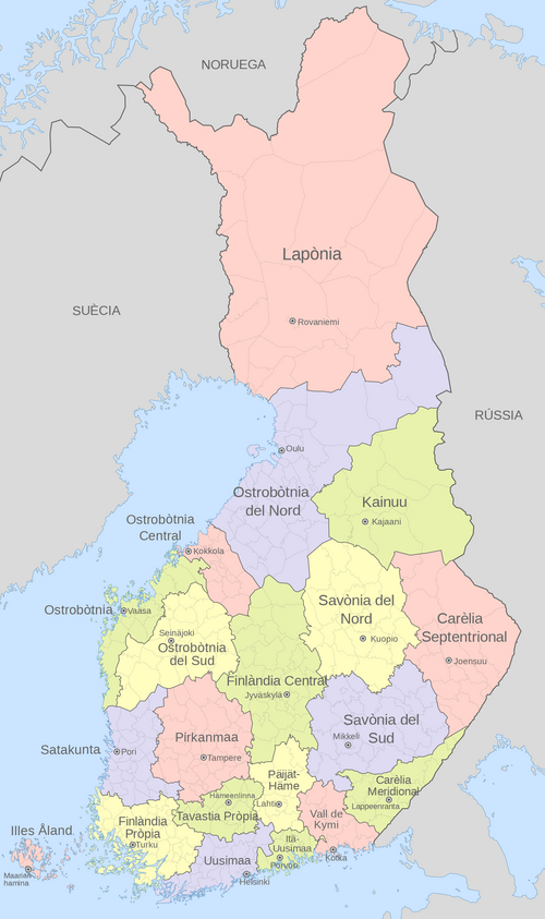 Mapa Finlandii