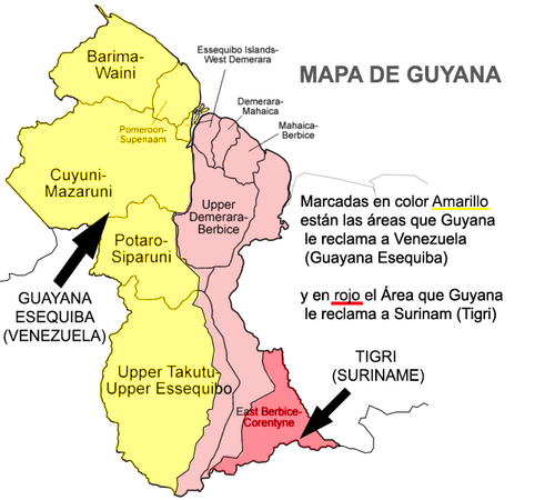 Mapa Gujany