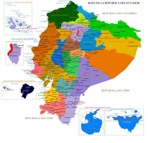 Mapa Republiki Ekwadoru