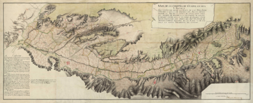 Historyczna mapa Guadalajary