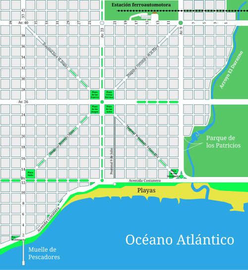 Mapa centrum miasta Miramar