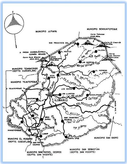 Mapa gminy Ilobasco