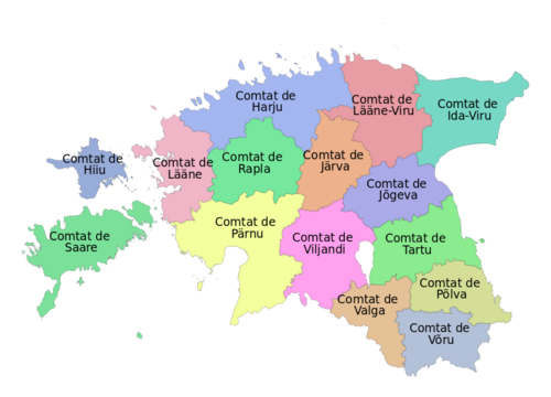 Mapa hrabstw Estonii