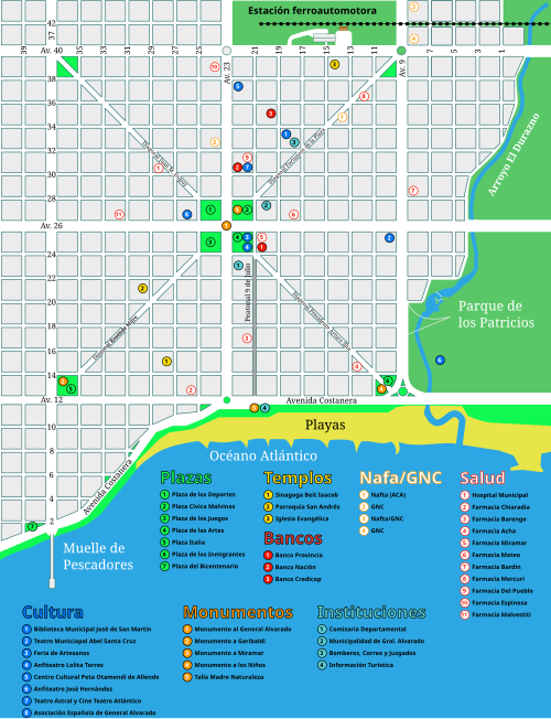 Szczegółowa mapa centrum Miramar