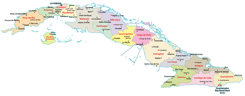 Mapa polityczna Kuby