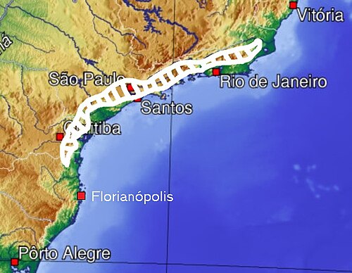 Mapa Serra do Mar