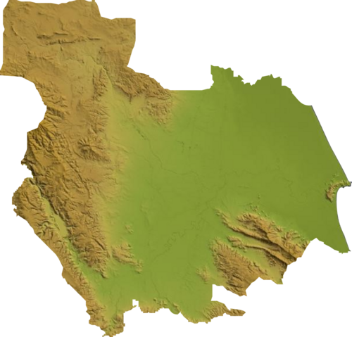 Mapa topograficzna Ribera del Xúquer