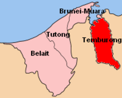 Mapa dystryktu Temburong