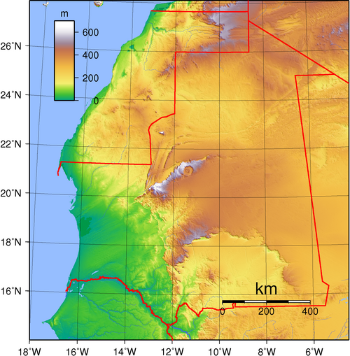 Topografia Mauritanii