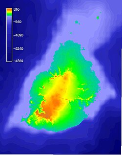 Mapa wysokościowa Mauritiusa 02