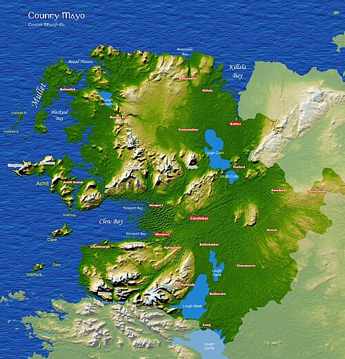 Mapa hrabstwa Mayo