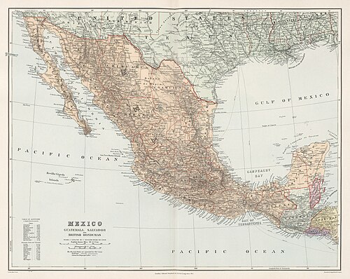 Meksyk, Gwatemala, Salwador i Brytyjski Honduras