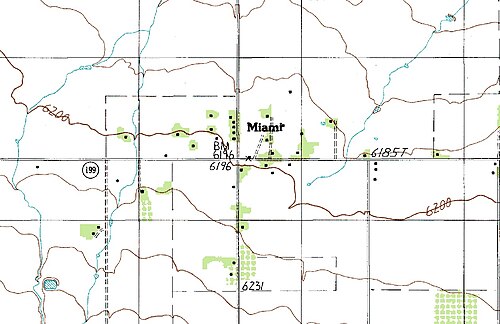 Miami-NM z kwadratu USGS