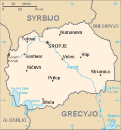 Mapa Macedonii Północnej