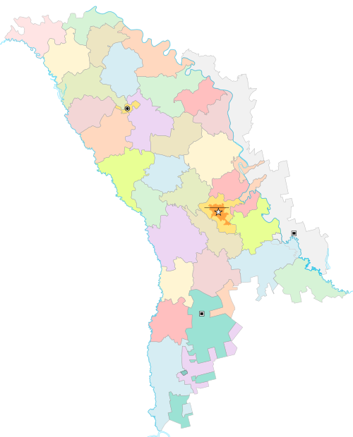 Mapa administracyjna Mołdawii