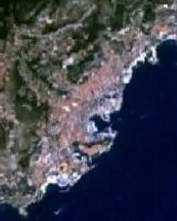 Monako w World Wind NLT Landsat7