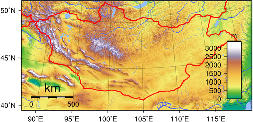 Topografia Mongolii