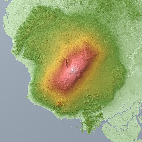 Mapa rzeźby Mount Cameroon
