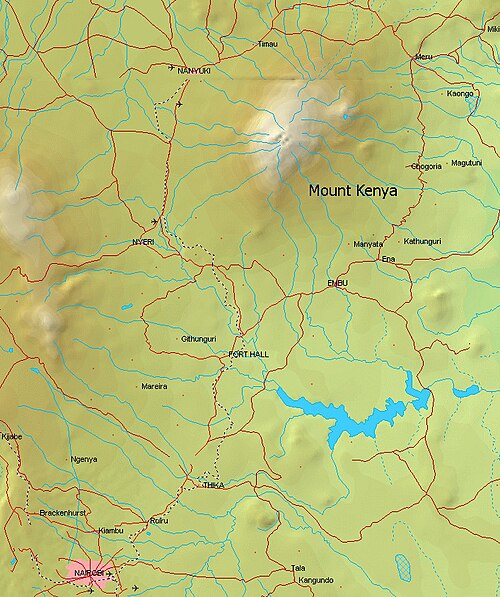 Mapa Mount Kenya