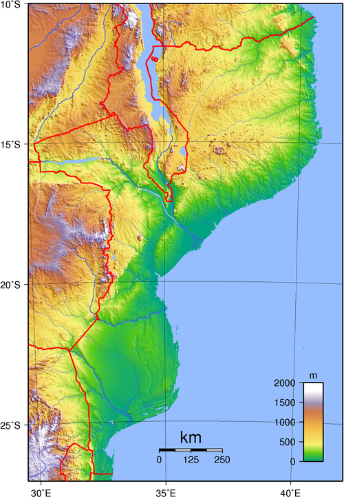 Topografia Mozambiku