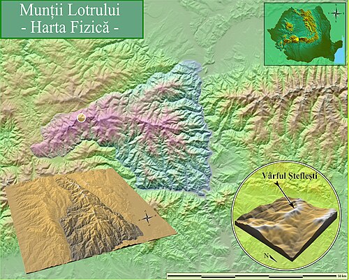 Góry Lotrulu - mapa fizyczna