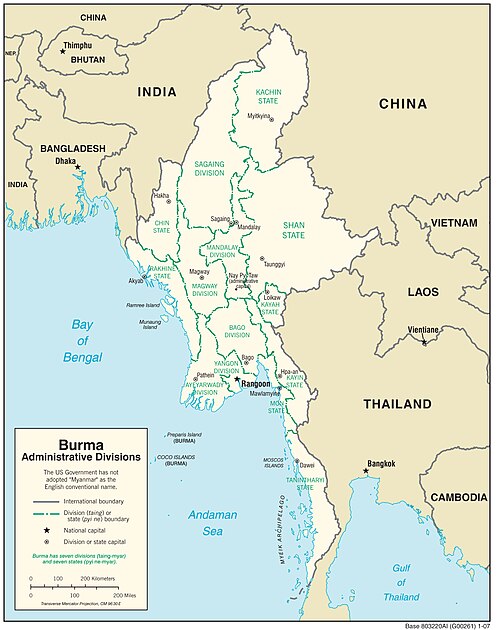 Podział administracyjny Myanmar