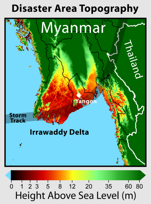 Topografia katastrof Myanmaru