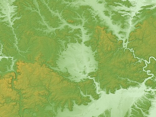 Mapa terenu Nördlingeru