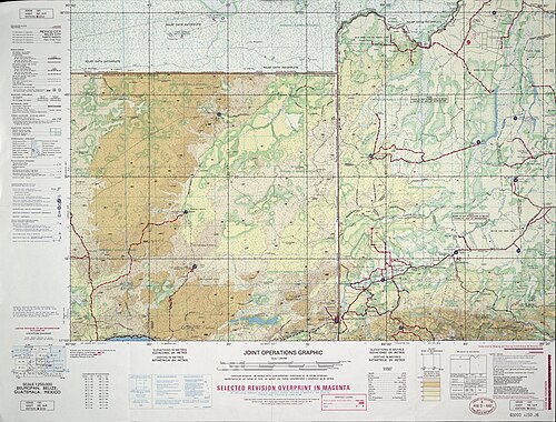 Mapa Belmopanu, Belize, Gwatemali, Meksyku
