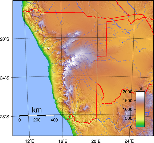Topografia Namibii