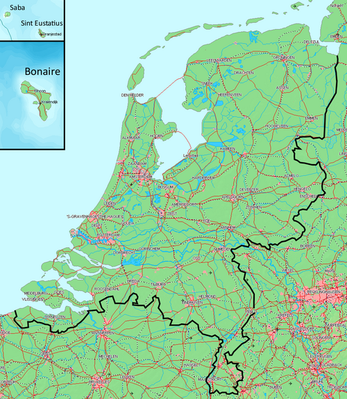 Mapa Holandii