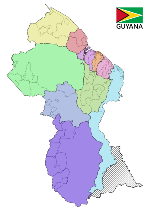 Dzielnice Gujany - zgrupowane