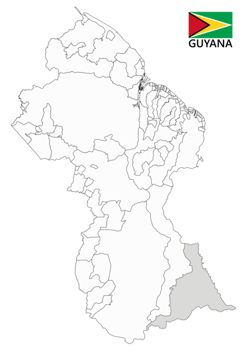 Zarys dzielnic Gujany