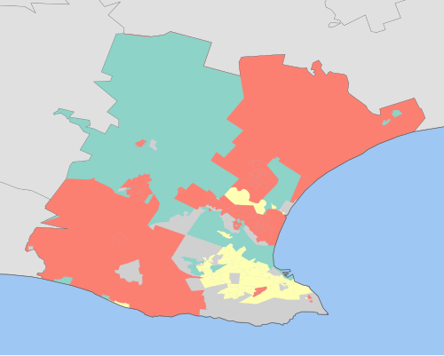 Nelson Mandela Bay - Mapa języków 2001