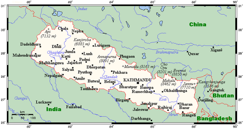 Mapa OMC Nepalu