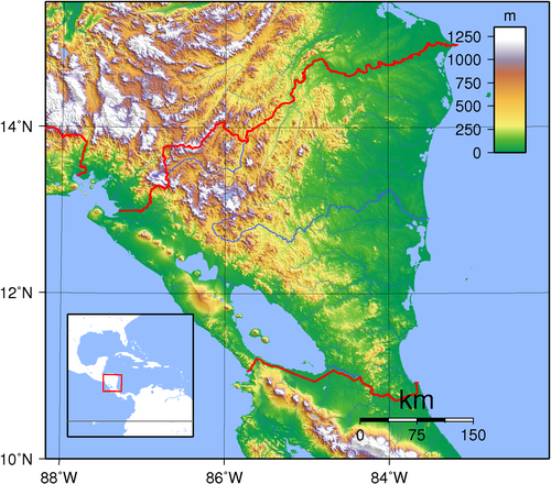 Topografia Nikaragui