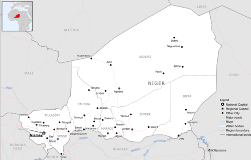 Mapa podstawowa Nigru